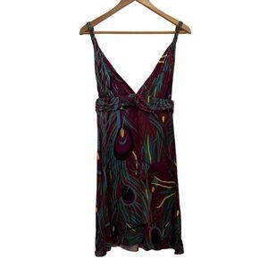t bags halter dress New T Bags Los Angeles Paisley Print Empire Waist Halter Midi Dress